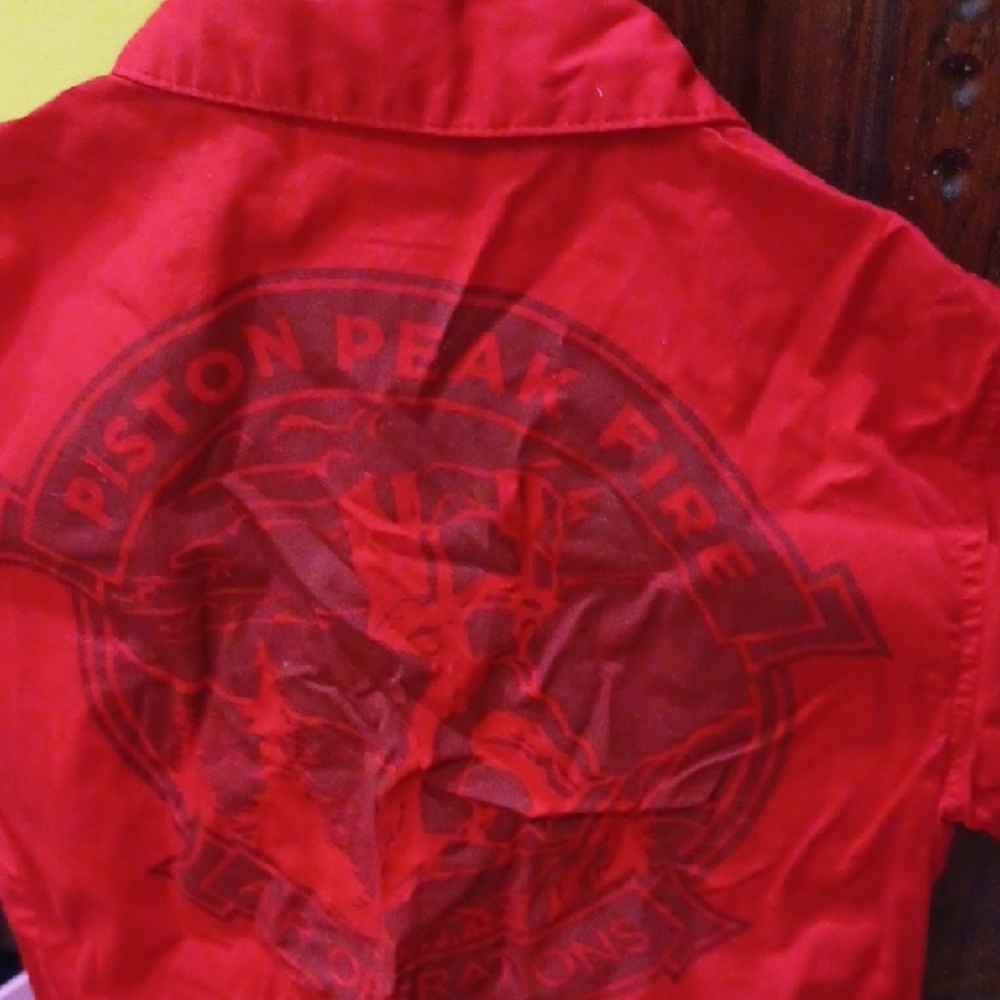 Disney Red Short Sleeve Shirt with Patches - Picture 3 of 3